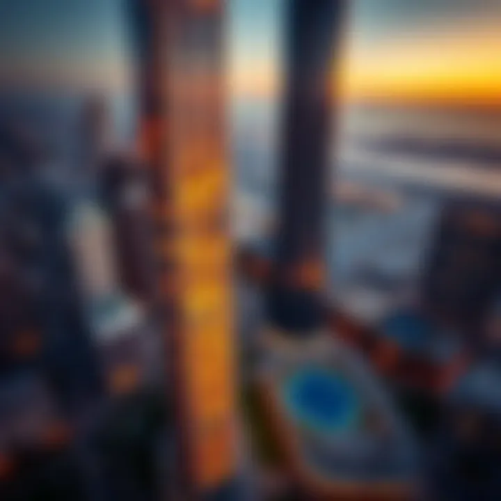 Aerial view of Fifty One Tower showcasing its modern architecture