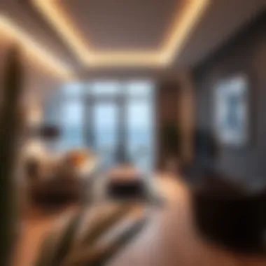 View of a modern one-bedroom apartment in Dubai