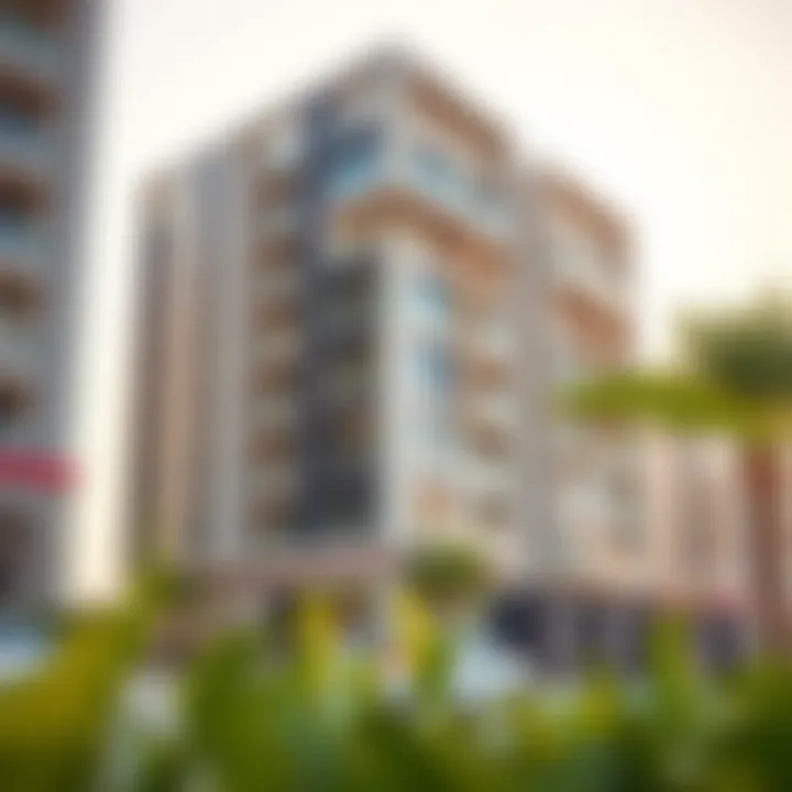 Modern apartment exterior in Al Hamr, Dubai