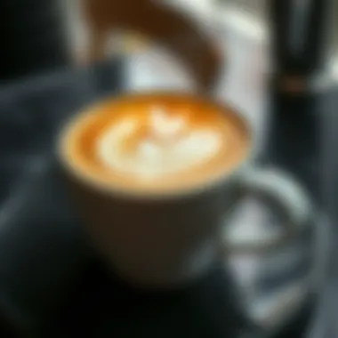 Close-up of a beautifully crafted latte art
