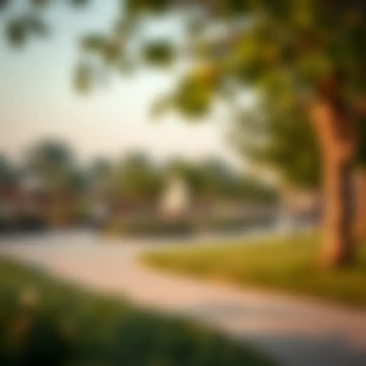 Community park in Ghoroob Mirdif featuring green spaces