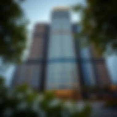 Exterior view of Grosvenor Business Tower showcasing its modern architecture