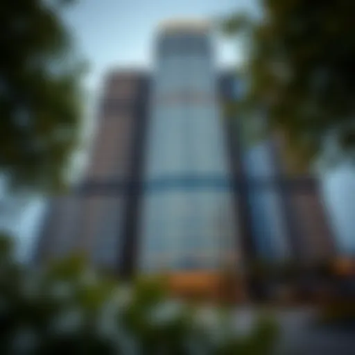 Exterior view of Grosvenor Business Tower showcasing its modern architecture