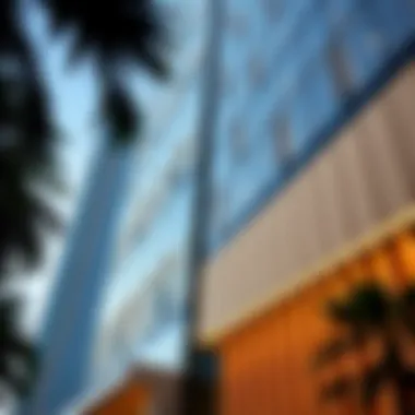 Architectural details of Grosvenor Tower facade