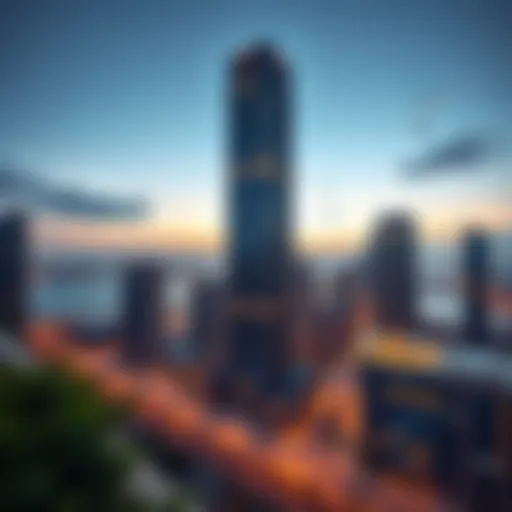 Stunning view of Grosvenor Tower overlooking Business Bay