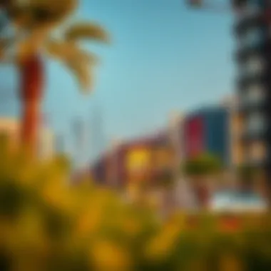 Home Centre Hamdan in the Dubai Skyline Exterior shot of Home Centre in the Dubai skyline