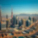Aerial view of Dubai's skyline showcasing real estate developments