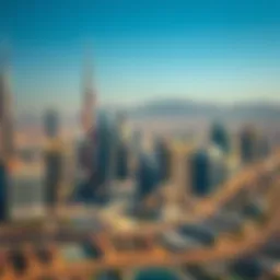 Aerial view of Dubai's skyline showcasing real estate developments