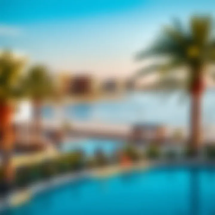 Panoramic view of Jaddaf Waterfront highlighting community amenities