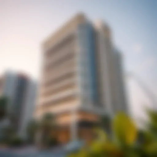 Architectural facade of the Jassem Building showcasing modern design