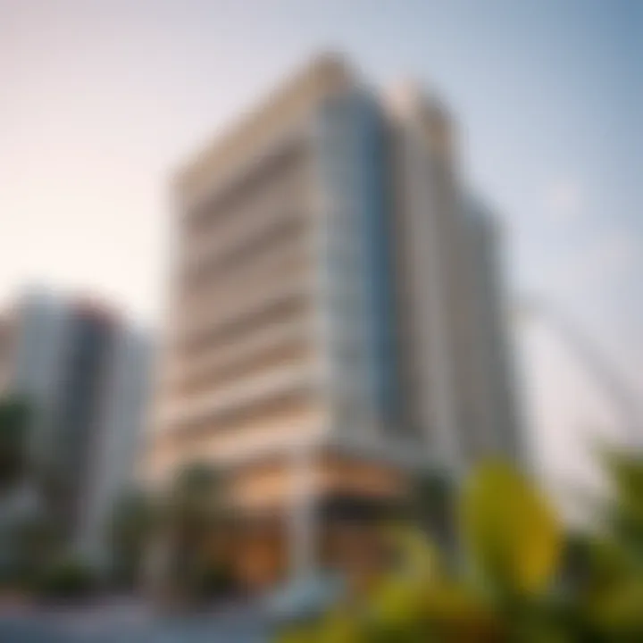 Architectural facade of the Jassem Building showcasing modern design