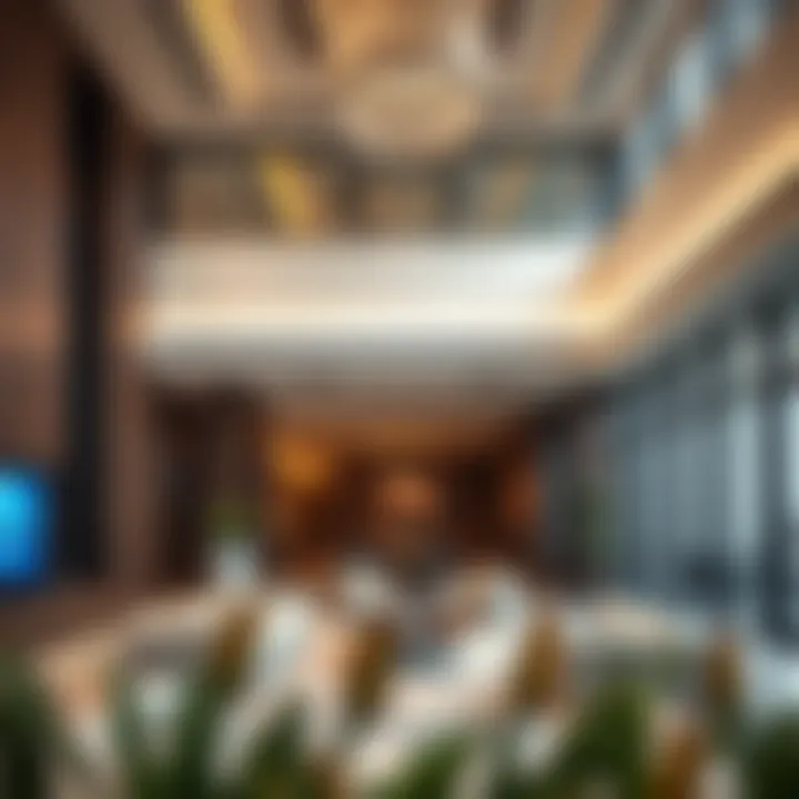 Interior spaces of the Jassem Building illustrating contemporary aesthetics