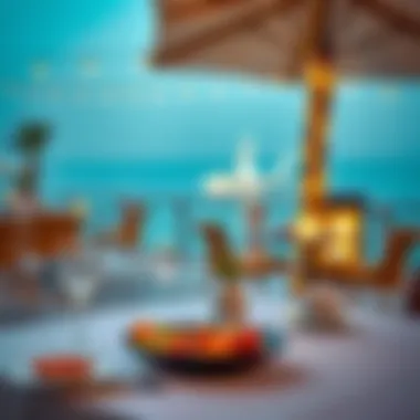 An elegant dining setup along JBR Walk with stunning ocean views