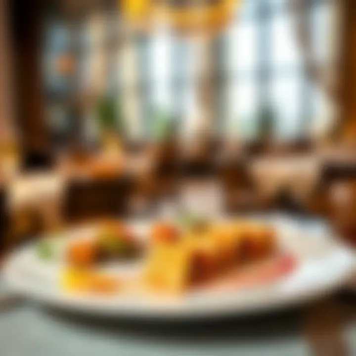 Culinary Masterpiece on a Plate A beautifully plated signature dish from one of the restaurants.