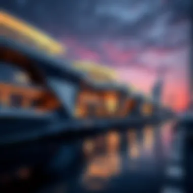 A futuristic marina project illustrating modern architecture in Dubai