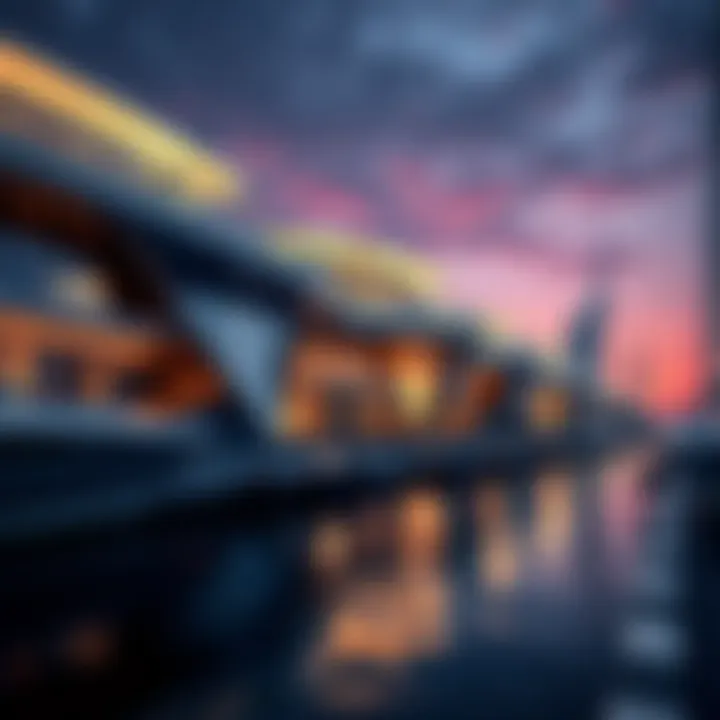 A futuristic marina project illustrating modern architecture in Dubai