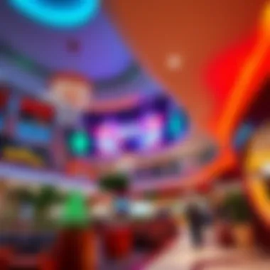 Entertainment zone featuring leisure activities and attractions in Marina Mall