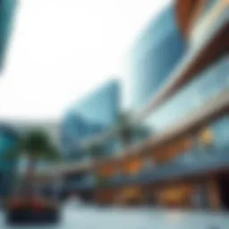 Stunning exterior view of Marina Mall showcasing its unique architectural elements