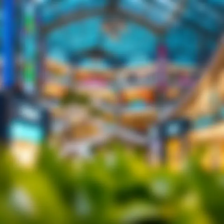 Vibrant shopping area within Marina Mall filled with diverse retail options