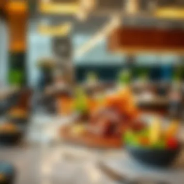 Vibrant food presentation at a Mirdif restaurant