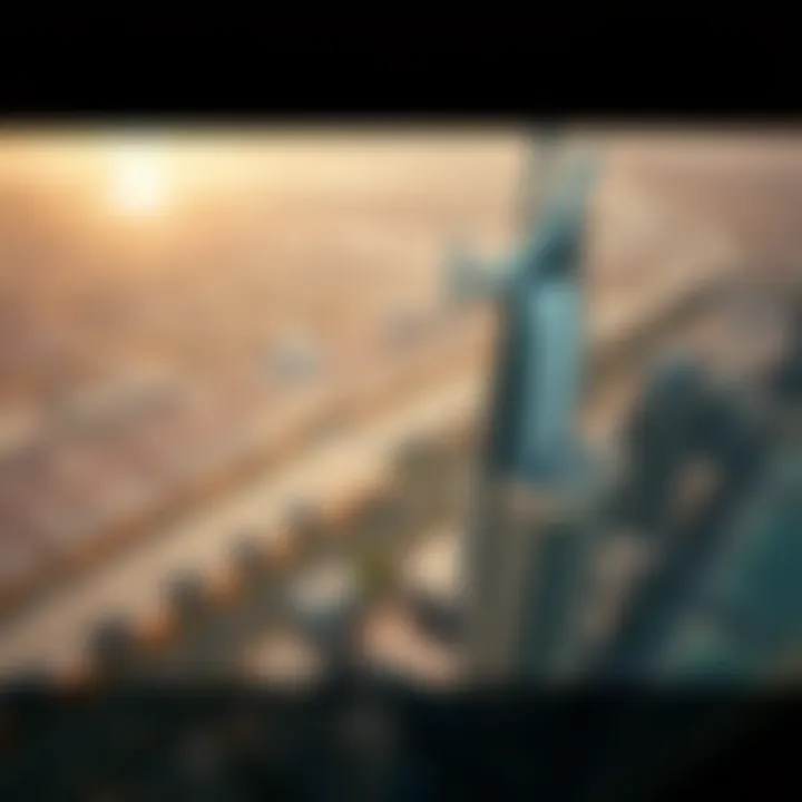 Aerial view of Dubai showcasing Nahkeel developments