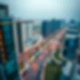 Aerial view of Business Park Dubai Hills showcasing modern architecture