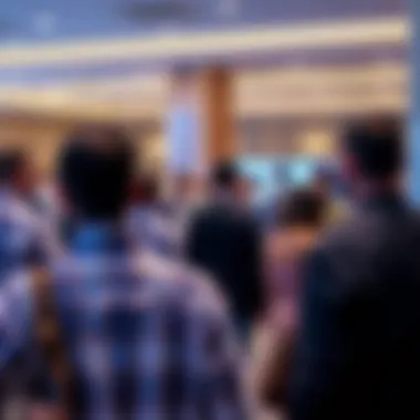 A bustling networking event at Business Park Dubai Hills