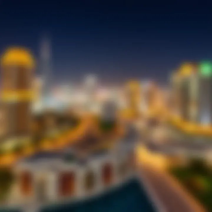 Map of Dubai highlighting key neighborhoods for investment