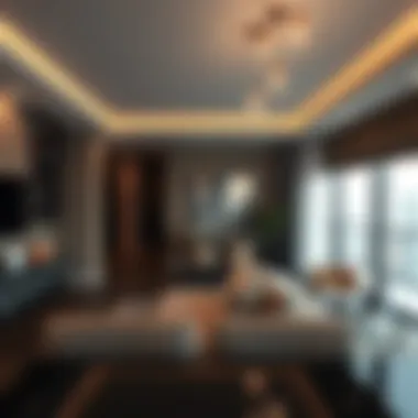 Luxury apartment interior highlighting modern design