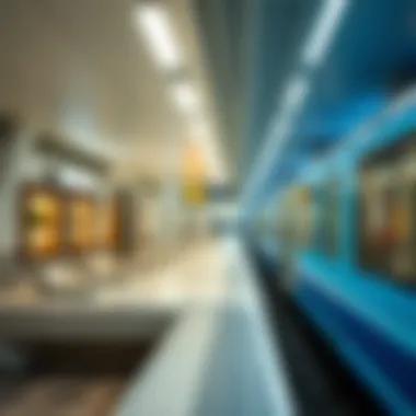 Amenities available at a Dubai metro station