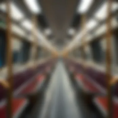 Inside a modern Dubai metro train