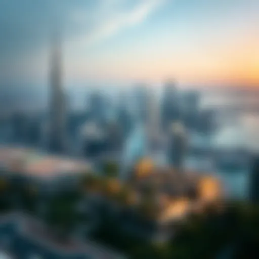 A panoramic view of Dubai's skyline highlighting luxury properties