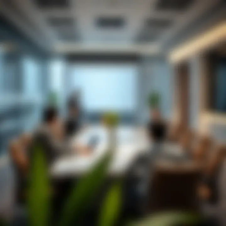 Business meeting in a conference room