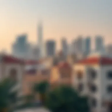 Modern skyline contrasting with historic buildings