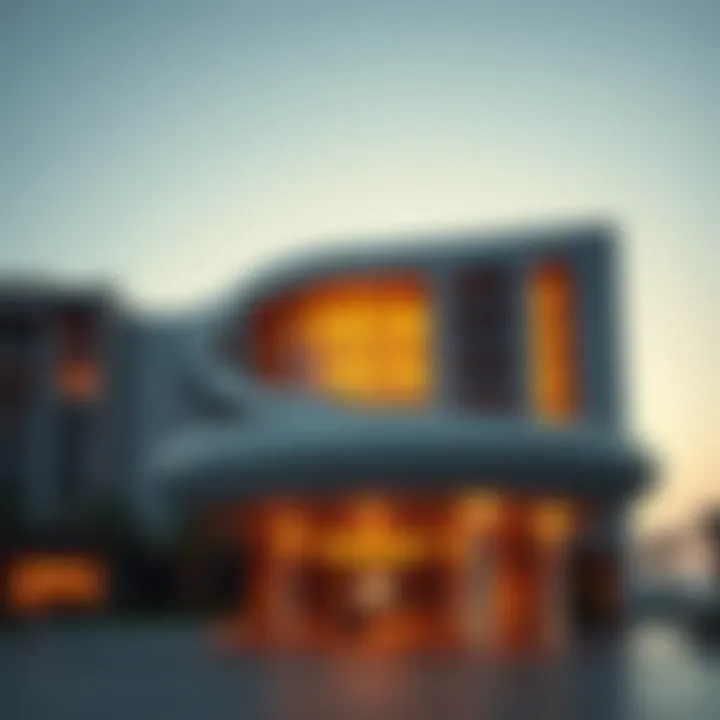 Exterior view showcasing the unique architecture of One Hotel Dubai