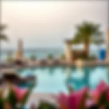 Relaxing pool area with stunning views at One Hotel Dubai