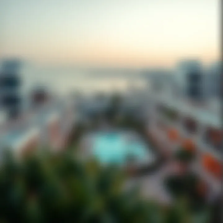 Stunning view of Pacific Apartments on Marjan Island