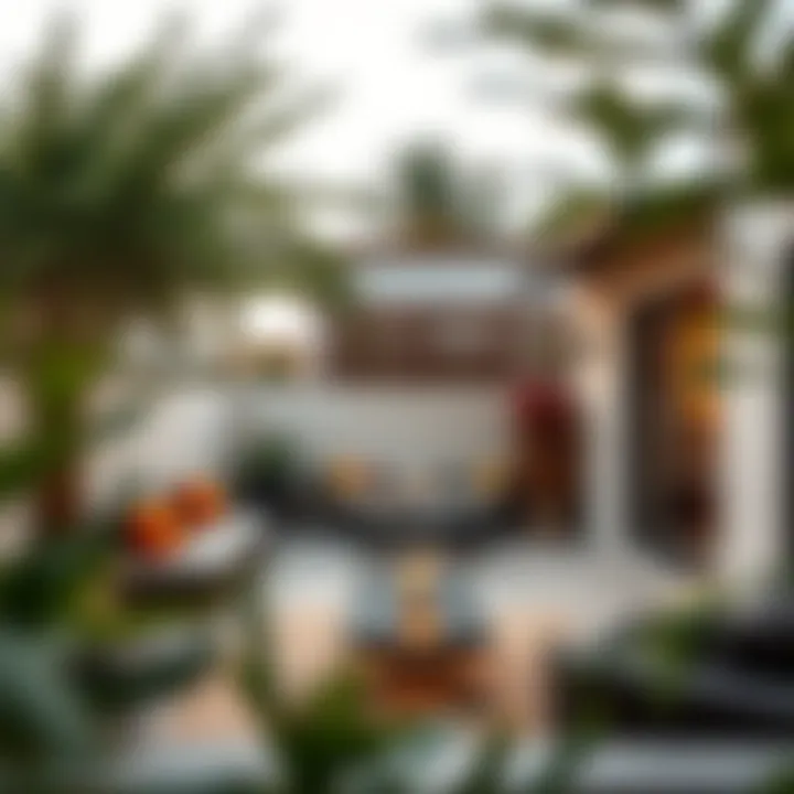 A serene outdoor space in a residential area promoting personal space