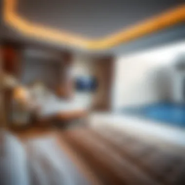Opulent Suite with Private Pool Access Lavish bedroom suite with direct access to a private pool
