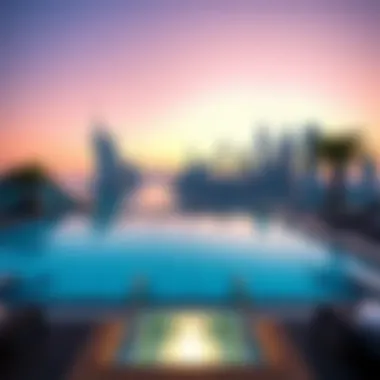 Stunning Private Pool with Dubai Skyline Luxurious private pool with a stunning view in Dubai