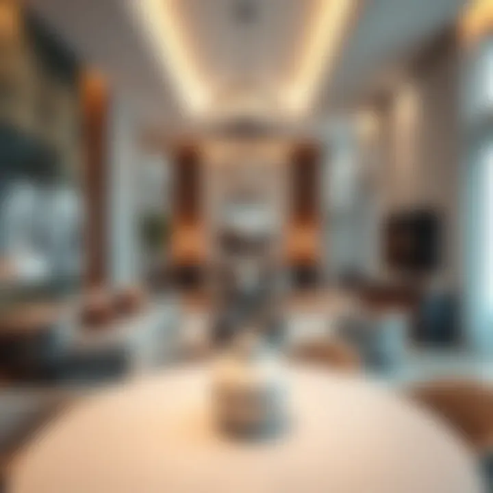 Stylish interior of a contemporary apartment in Dubai