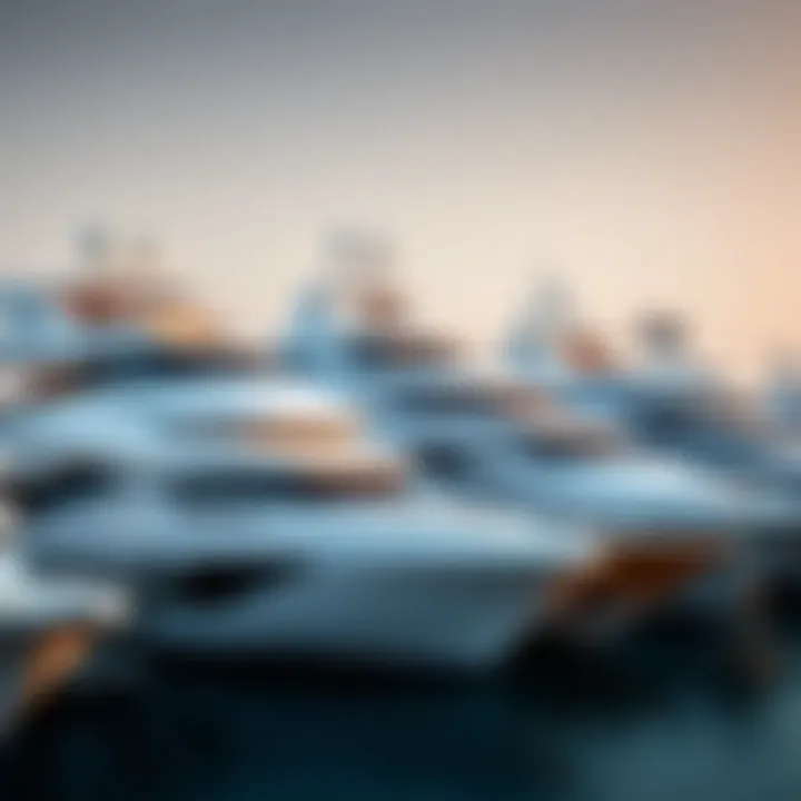 Diverse range of yachts displayed for sale