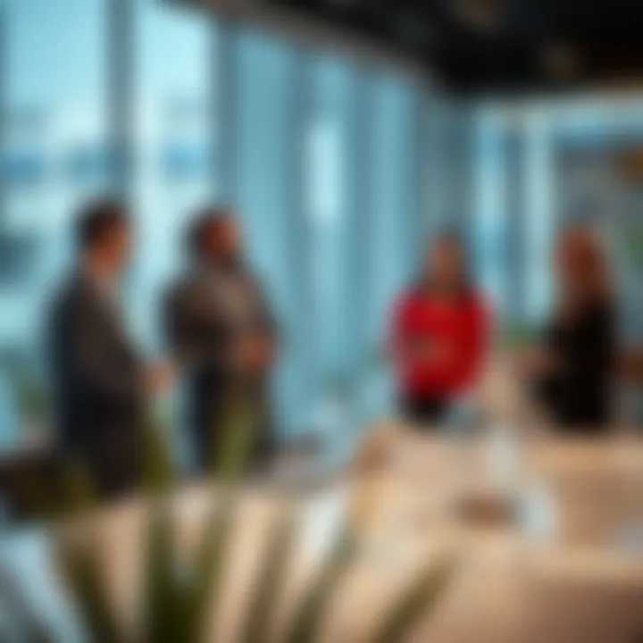 Professional team discussing real estate strategies