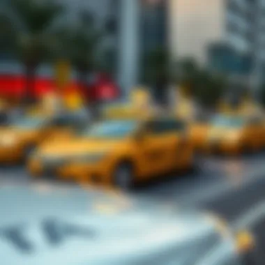 Modern RTA taxi with advanced technology features