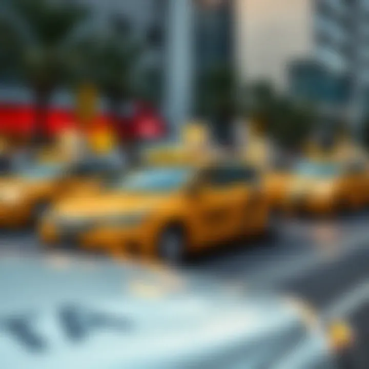 Modern RTA taxi with advanced technology features