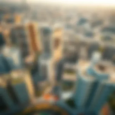 Aerial view of Shares Square showcasing urban development