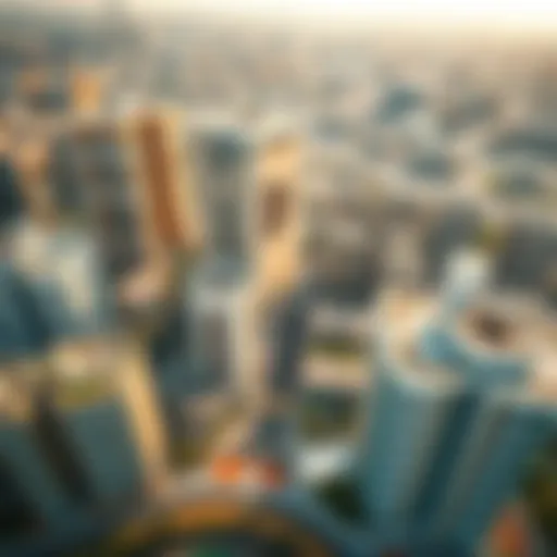 Aerial view of Shares Square showcasing urban development