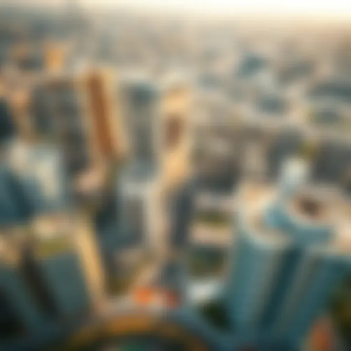 Aerial view of Shares Square showcasing urban development