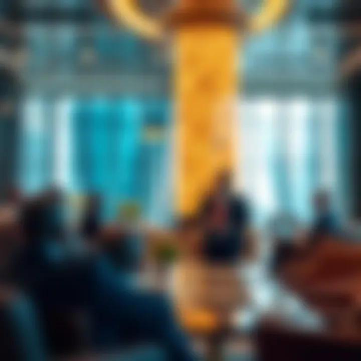 Business professionals discussing investment opportunities