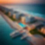 Aerial view of Soul Beach showcasing luxury properties